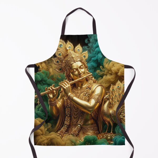 Item preview, Golden Krishna Sacred Spiritual Art - Divine Flutist designed and sold by Loveinfinite369.