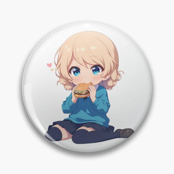Item preview, Darjeeling Girls Und Panzer Chibi Kawaii Burger Anime Girl Sweet Relaxing Vibe designed and sold by earlobejerk.