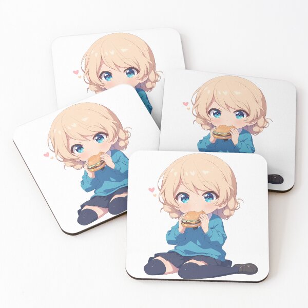 Item preview, Darjeeling Girls Und Panzer Chibi Kawaii Burger Anime Girl Sweet Relaxing Vibe designed and sold by earlobejerk.