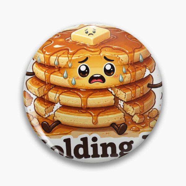 Item preview, I'm Holding It Together - Cute Anxious Pancake Stack with Syrup & Butter designed and sold by redblink store.