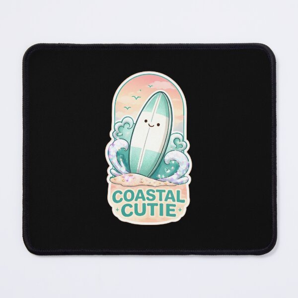 Item preview, Coastal Cutie Cute Surfboard Beach Sunset Stickers designed and sold by FestivityFinds.