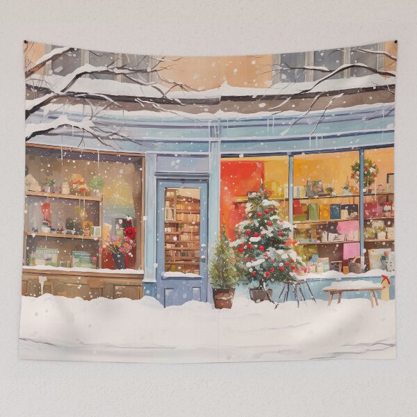 Item preview, Snowy Day at the Little Shop - S01 designed and sold by FlaskLab.