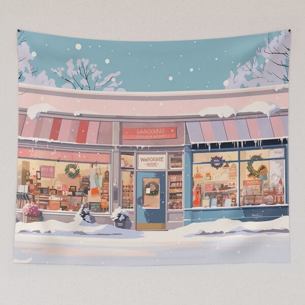 Item preview, Snowy Day at the Little Shop - S02 designed and sold by FlaskLab.