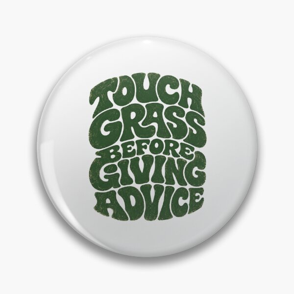 Item preview, Touch Grass Before Giving Advice Retro Bubble Letter Tee designed and sold by PhylonBoxx.