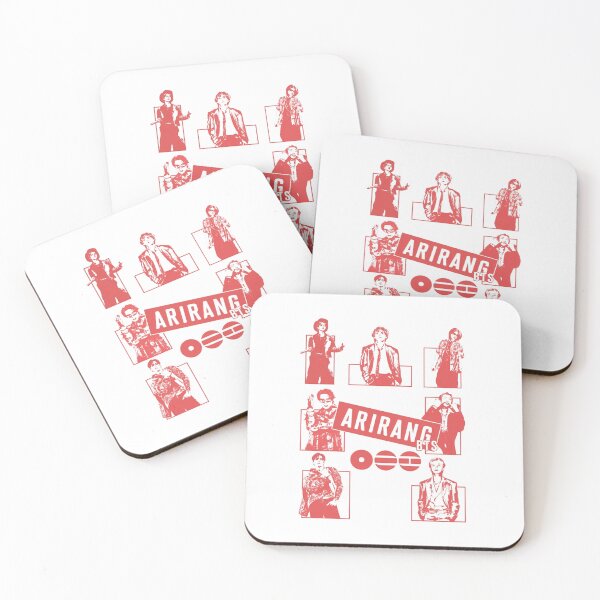 Item preview, Arirang BTS Red Pop Art Grid Comic Style designed and sold by Moonpaw-Whimsy.
