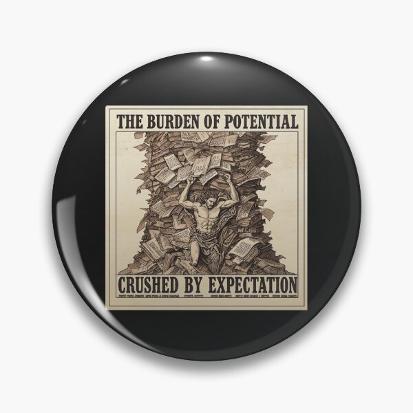 Item preview, The Burden Of Potential Crushed By Expectation | Academic Burnout designed and sold by VENOHA.