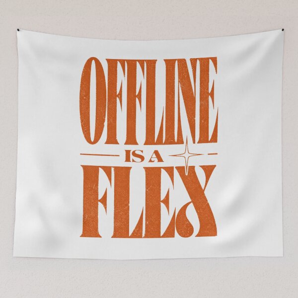 Item preview, Offline Is A Flex Retro Vintage Poster Shirt designed and sold by PhylonBoxx.