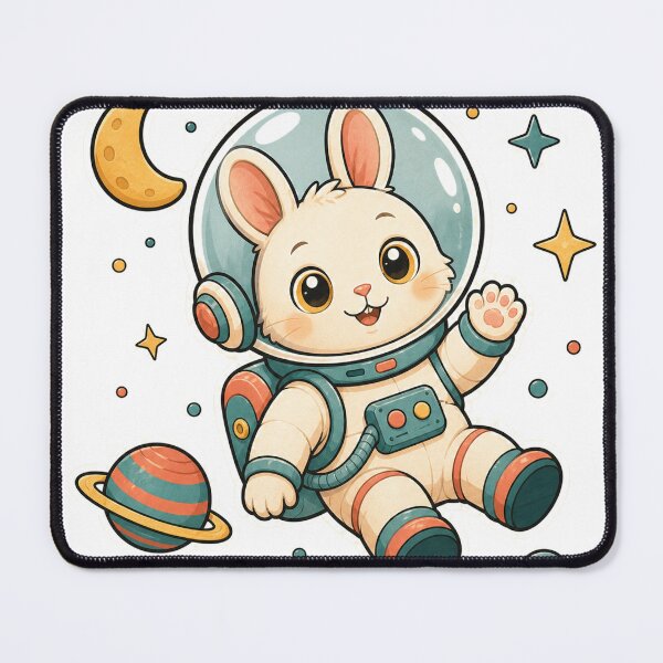 Item preview, Cute Bunny Astronaut in Space designed and sold by Idans.