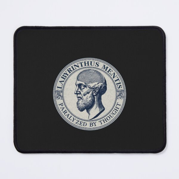 Item preview, Labyrinthus Mentis Paralyzed By Thought | Dark Academia Overthinker designed and sold by VENOHA.