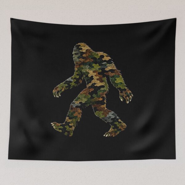 Item preview, Mossy Camo Bigfoot | Woodland Sasquatch Camouflage Graphic designed and sold by Swanny's Custom T-shirt and Gift Designs.