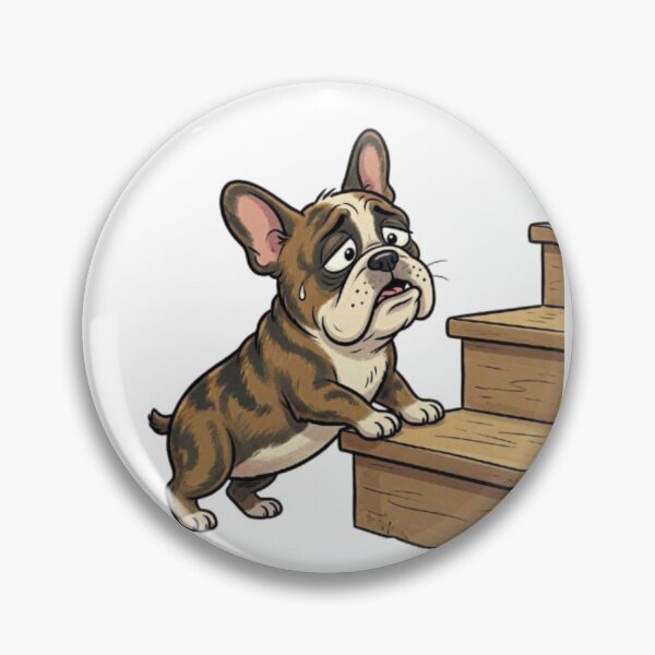 Item preview, Frenchie vs Stairs designed and sold by ClaussShop.