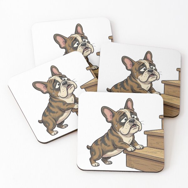 Item preview, Frenchie vs Stairs designed and sold by ClaussShop.
