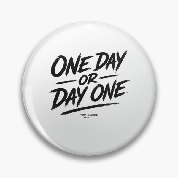 Item preview, One Day Or Day One Gym Motivation Fitness Quote designed and sold by PixelDown.
