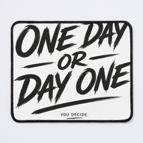 Item preview, One Day Or Day One Gym Motivation Fitness Quote designed and sold by PixelDown.