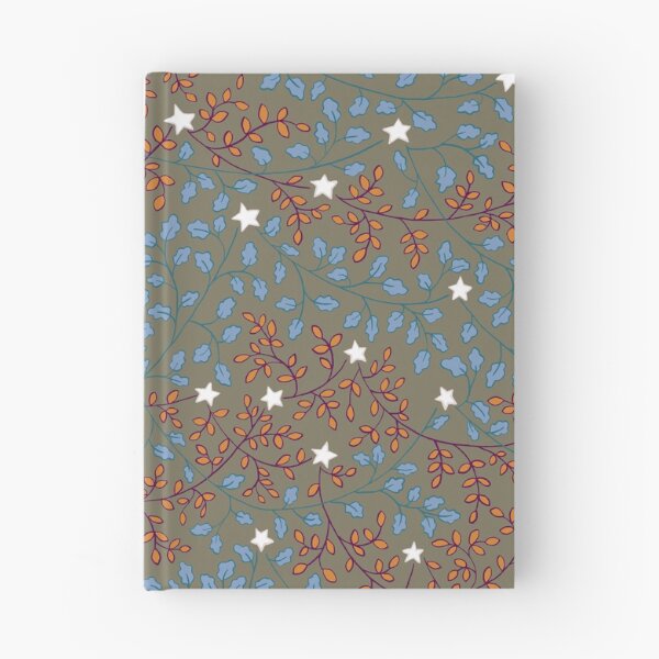 Item preview, Leaves And Stars - olive background  designed and sold by tanaudel.