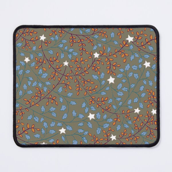 Item preview, Leaves And Stars - olive background designed and sold by tanaudel.