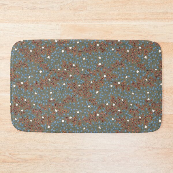 Item preview, Leaves And Stars - olive background  designed and sold by tanaudel.