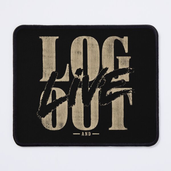 Item preview, Log Out And Live Retro Handwritten Overlay Tee designed and sold by PhylonBoxx.