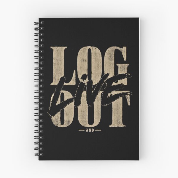 Item preview, Log Out And Live Retro Handwritten Overlay Tee designed and sold by PhylonBoxx.