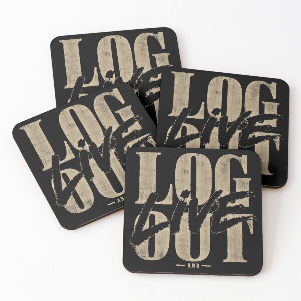 Item preview, Log Out And Live Retro Handwritten Overlay Tee designed and sold by PhylonBoxx.