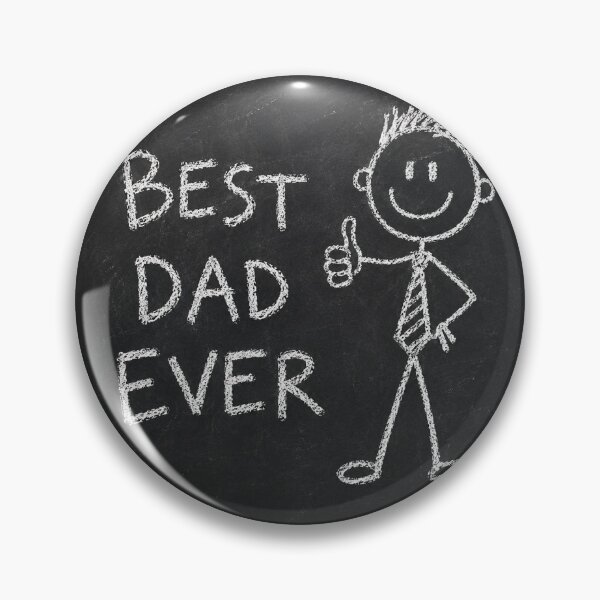 Item preview, Best Dad Ever Chalkboard Stick Figure Doodle designed and sold by Grump and Co.