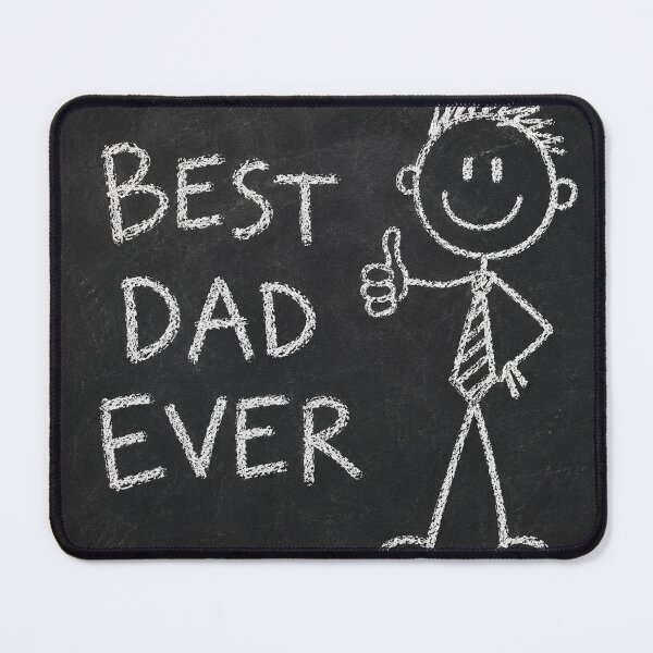 Item preview, Best Dad Ever Chalkboard Stick Figure Doodle designed and sold by Arbacus.