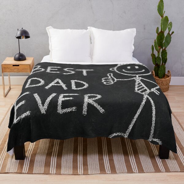 Item preview, Best Dad Ever Chalkboard Stick Figure Doodle designed and sold by Arbacus.