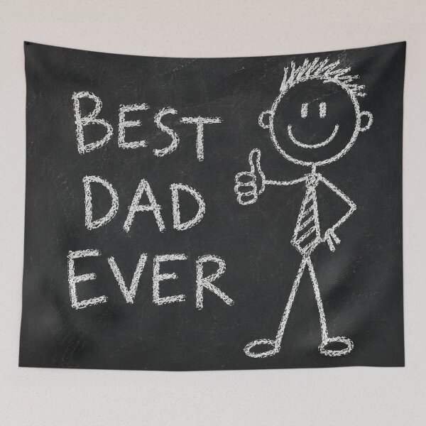 Item preview, Best Dad Ever Chalkboard Stick Figure Doodle designed and sold by Arbacus.