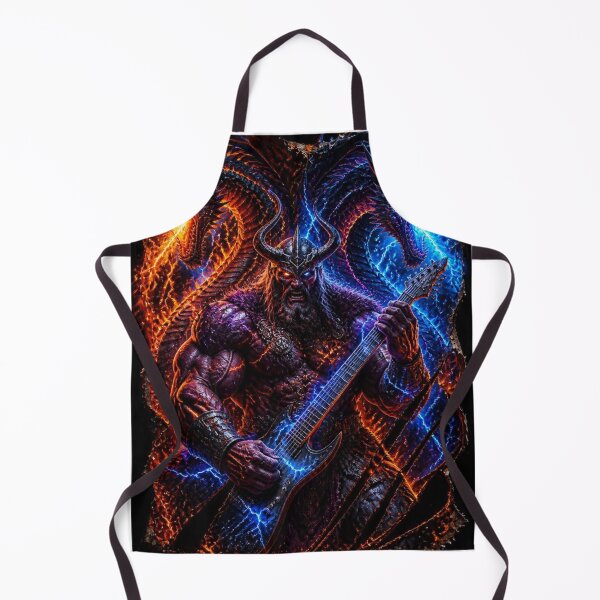 Item preview, Viking Gods Discover Electric Guitars — Ultimate Cosmic Norse Rock Art Print designed and sold by CosmicRockArt.