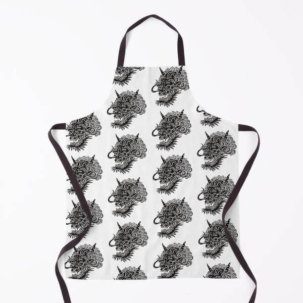 Item preview, Japanese Oni Demon Black and White Illustration designed and sold by Milovidova.