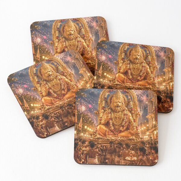 Item preview, Narasimha Jayanti Festival Procession | Hindu Celebration Artwork designed and sold by Homyar.