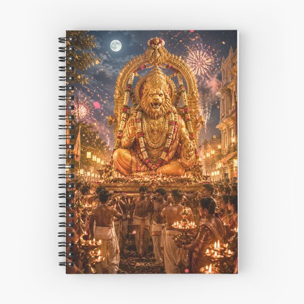 Item preview, Narasimha Jayanti Festival Procession | Hindu Celebration Artwork designed and sold by Homyar.