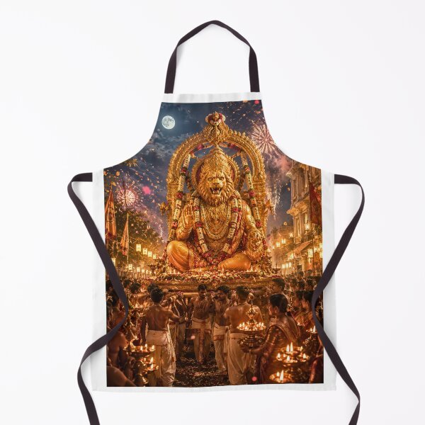 Item preview, Narasimha Jayanti Festival Procession | Hindu Celebration Artwork designed and sold by Homyar.