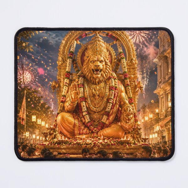 Item preview, Narasimha Jayanti Festival Procession | Hindu Celebration Artwork designed and sold by Homyar.