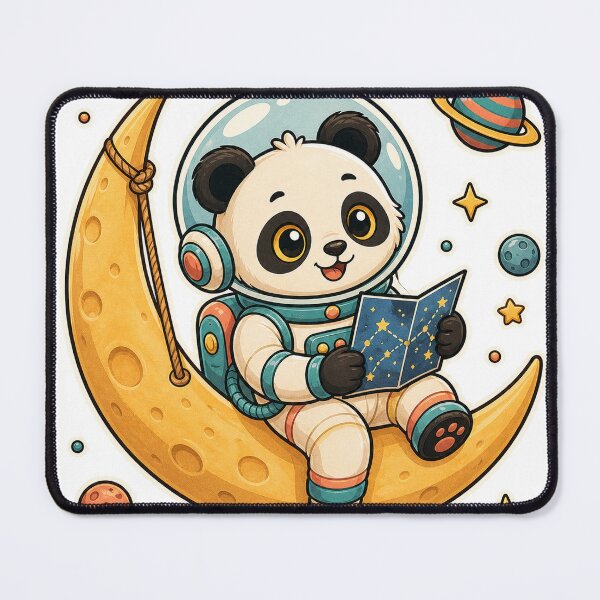 Item preview, Cute Panda Astronaut Reading Star Map on Moon designed and sold by Idans.