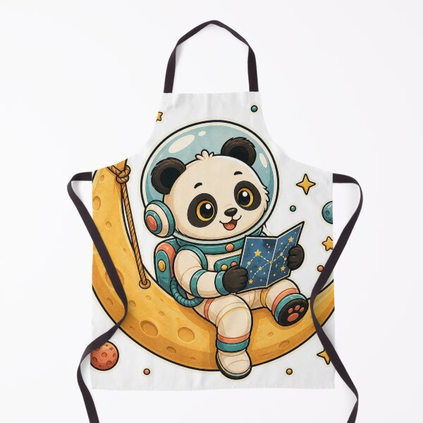 Item preview, Cute Panda Astronaut Reading Star Map on Moon designed and sold by Idans.