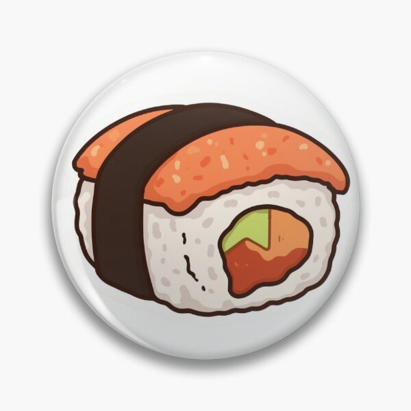 Item preview, Cute Salmon Sushi Roll - Kawaii Japanese Food Sticker designed and sold by redblink store.