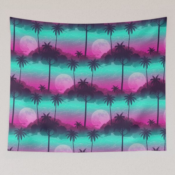 Item preview, Teal Storm Palms designed and sold by Bettygooutside.