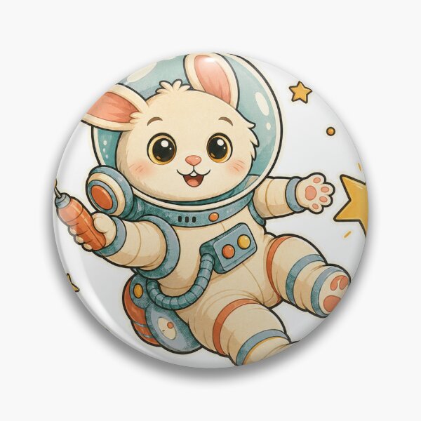 Item preview, Cute Bunny Astronaut with Laser Gun in Space designed and sold by Idans.