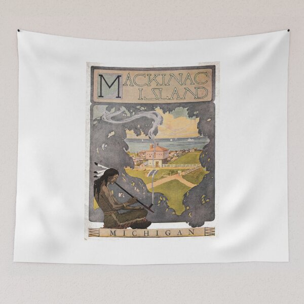 Item preview, MACKINAC ISLAND, MICHIGAN U.S.A. ~VENI VIDI VICI~ ORIGINAL ART -1923 -FORT MICHILIMACKINAC designed and sold by V3GFX.