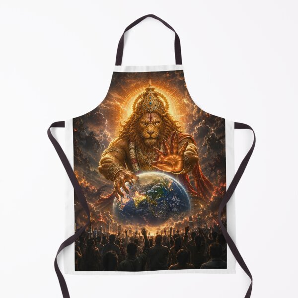 Item preview, Narasimha Protecting Earth | Divine Guardian Cosmic Hindu Art designed and sold by Homyar.