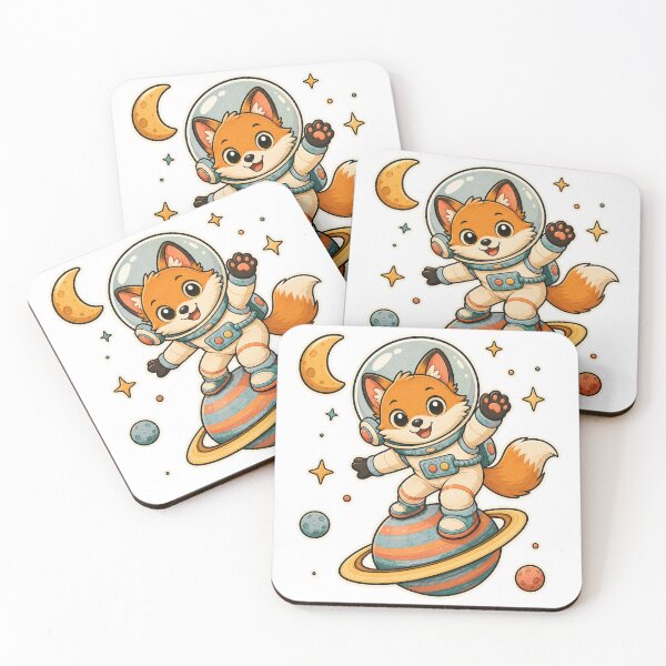 Item preview, Cute Fox Astronaut Standing on Saturn Planet designed and sold by Idans.