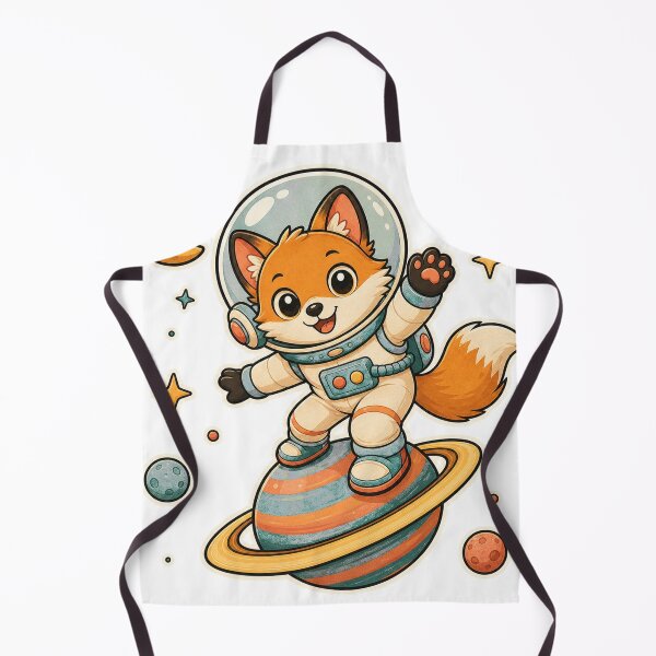 Item preview, Cute Fox Astronaut Standing on Saturn Planet designed and sold by Idans.