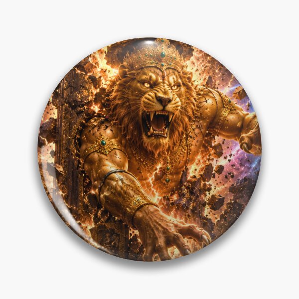 Item preview, Narasimha Emerging from the Pillar | Prahlad and Hiranyakashipu Scene designed and sold by Homyar.