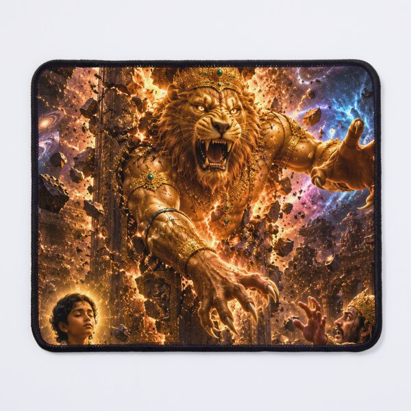 Item preview, Narasimha Emerging from the Pillar | Prahlad and Hiranyakashipu Scene designed and sold by Homyar.