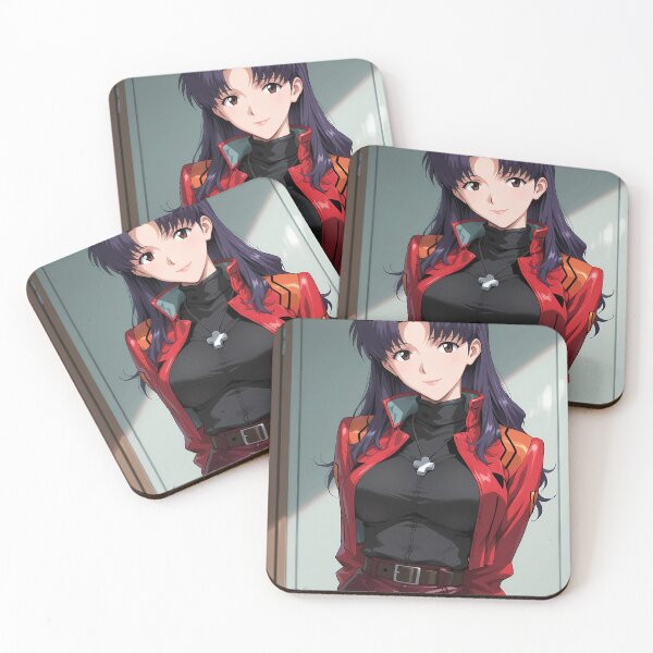 Item preview, Misato Katsuragi Neon Genesis Evangelion Red Jacket Portrait designed and sold by bystudiolereve.