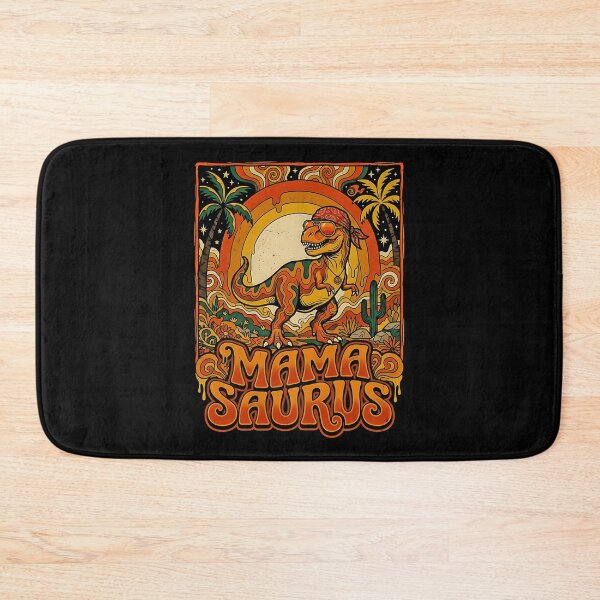 Item preview, Mama Saurus Groovy Retro 70s T-Rex Mom Hippie Peace Boho Dino  designed and sold by graphixpolash.