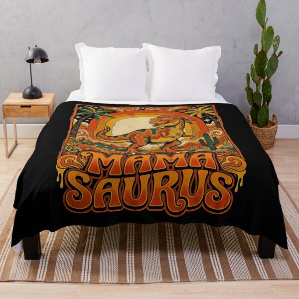 Item preview, Mama Saurus Groovy Retro 70s T-Rex Mom Hippie Peace Boho Dino  designed and sold by graphixpolash.