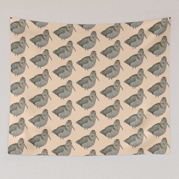 Item preview, Eurasian Woodcock - simple orange background designed and sold by woodland-towers.