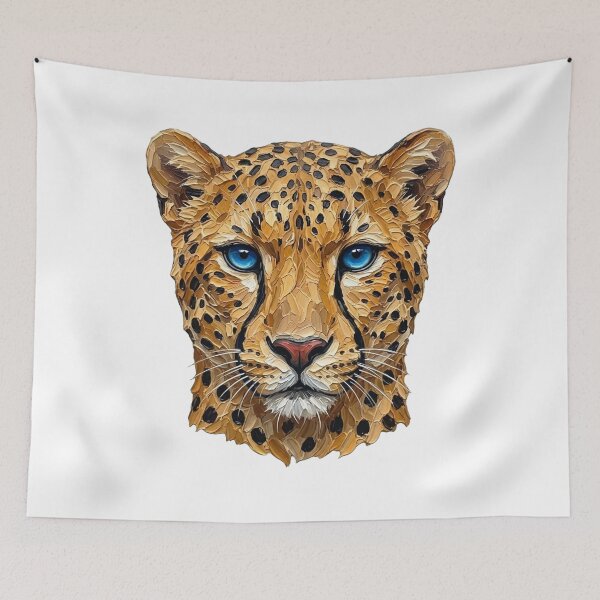 Item preview, Cheetah Portrait Impasto Oil Painting Art designed and sold by EvrmoodCo.
